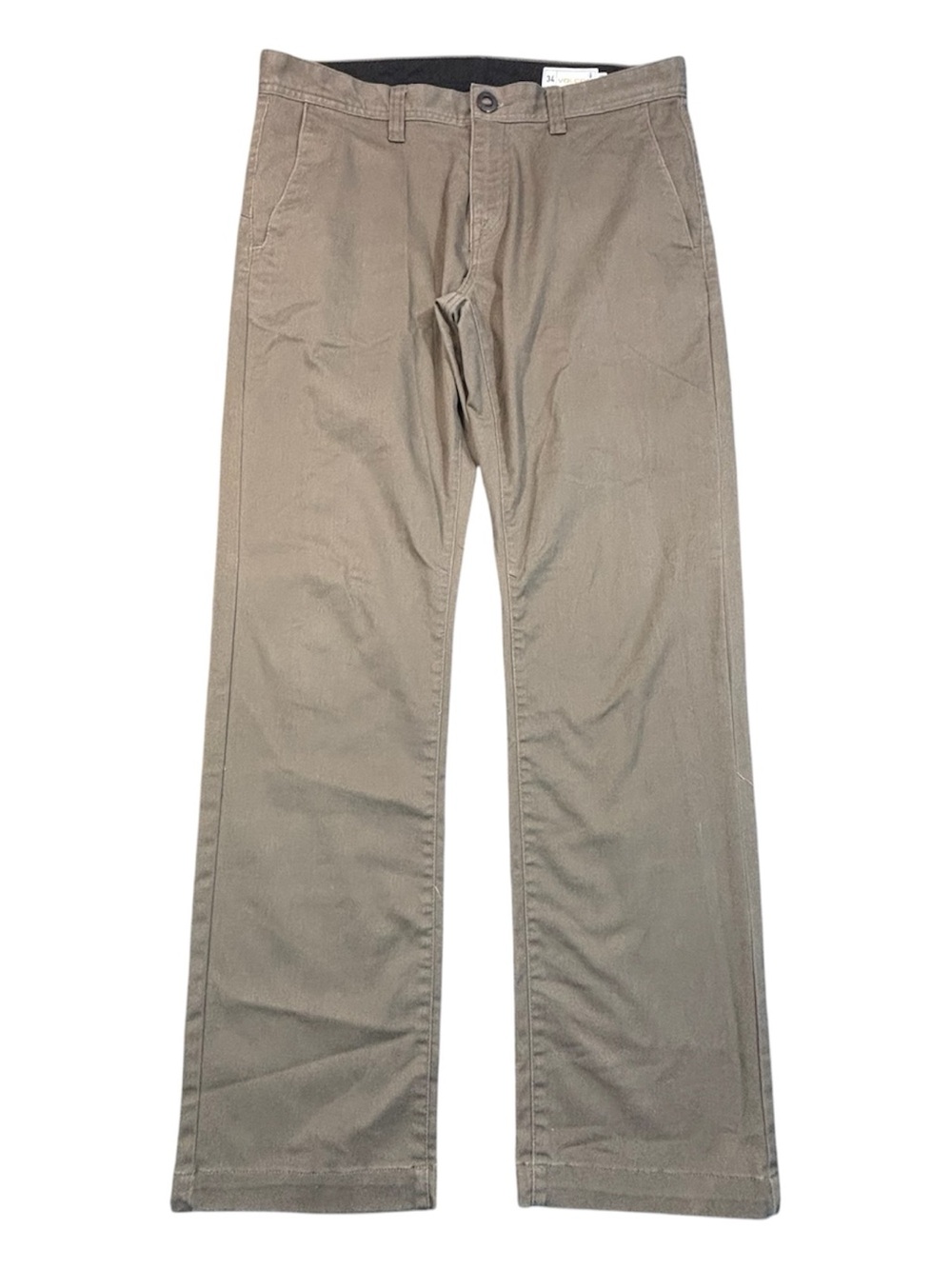 Volcom Frickin Modern Stretch Chino Pants Mens 34 Brown Khaki Skate Repreve
